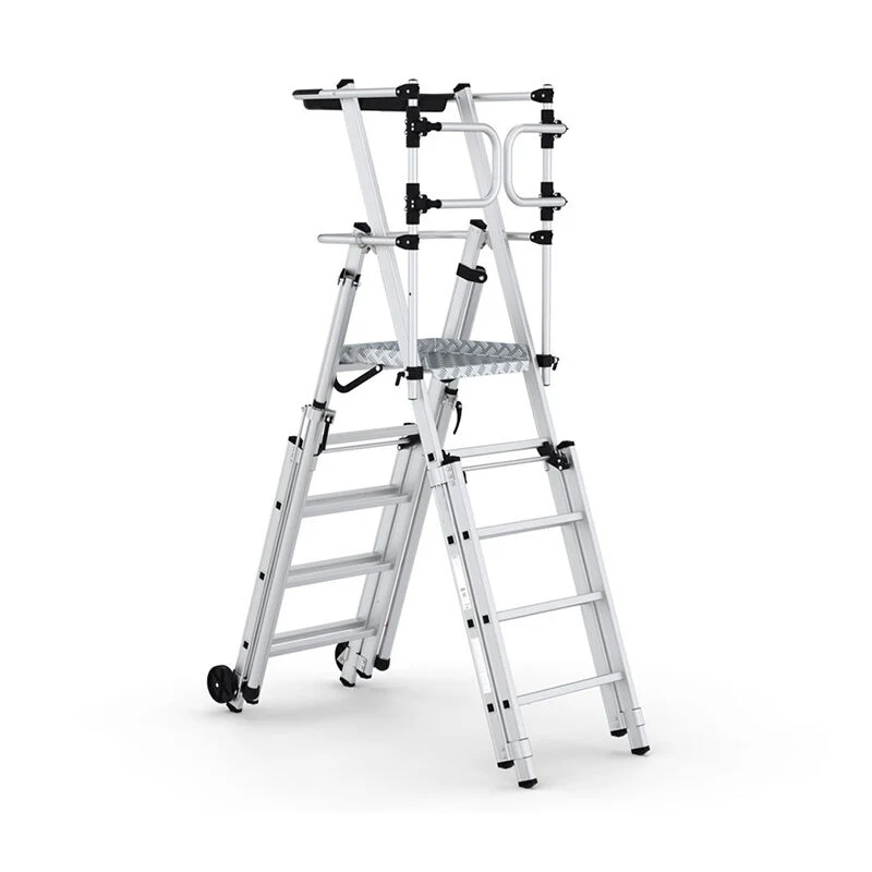 Folding Telescopic Large Platform Step with Safety Gates - Image 7
